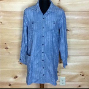 Lucky Brand striped denim shirt dress Size Small